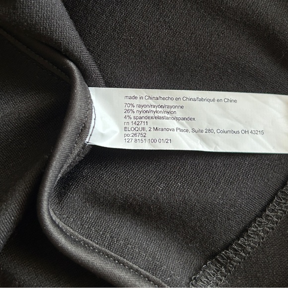 Long Ponte Blazer by Eloquii Size 18 Black - Picture 4 of 5